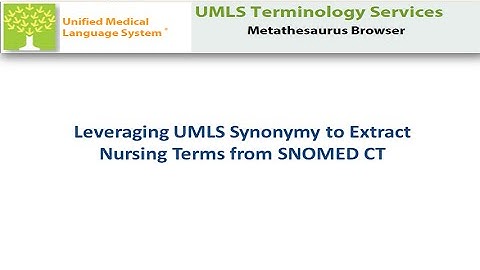 Leveraging UMLS Synonymy to Extract Nursing Terms from SNOMED CT