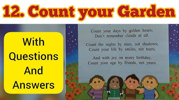 5th Std - English - Chapter 12 Count your garden explained in hindi with question answer exercise