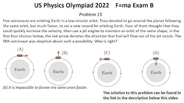 US F=ma Physics Olympiad 2022. First Round. Exam B. Problems 13-16 of 25. Mechanics