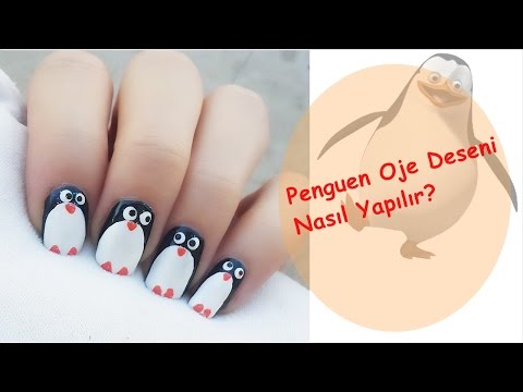 Penguen Oje Deseni Nasıl Yapılır? Video Anlatımlı