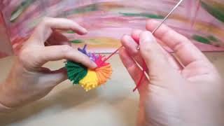 Чудесный цветик-семицветик из ниток | Поделки| DIY | Amazing flower Trick Hand Embroidery diyideas