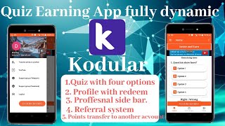 Quiz Earning App with fully dynamic by Divyanshu || Gyan State || Kodular in Hindi. screenshot 5