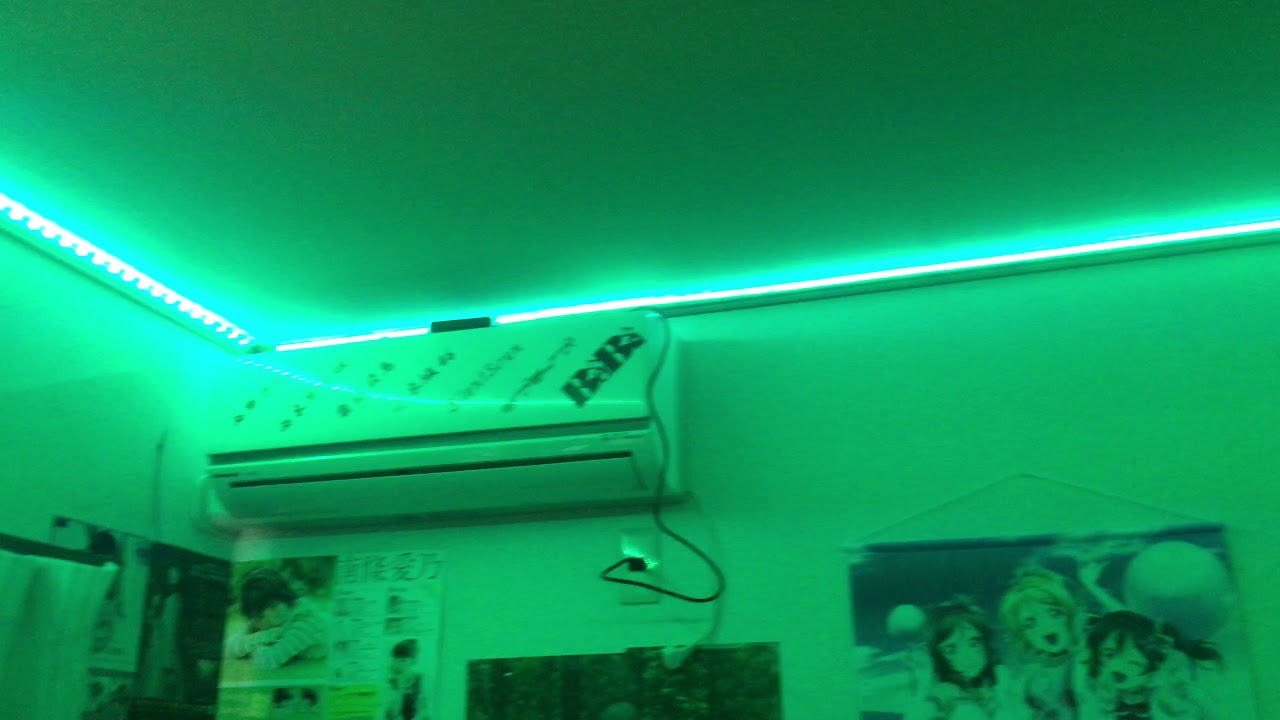 部屋にrgb Ledテープ取り付け Youtube