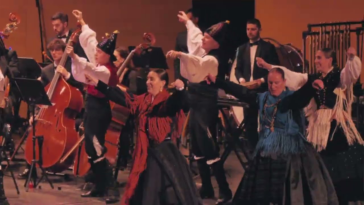 Xota e muiñeira de Coruxedo de Moia coa Orquestra Sinfónica de Pontevedra