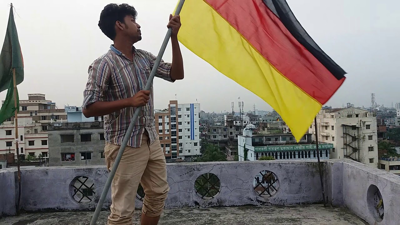 waving Germany's flag...