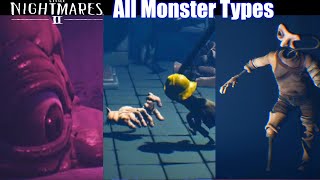 Little Nightmares 1 & 2 - All Сreepy Bosses & Monsters 