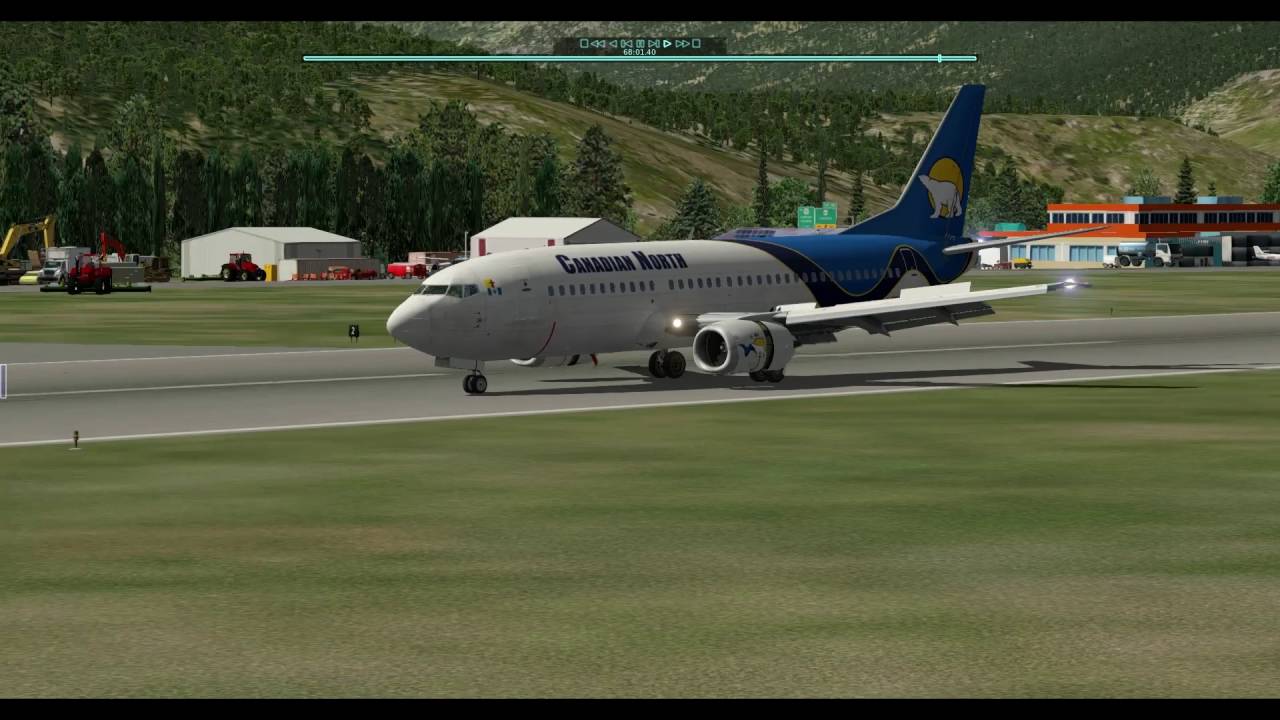 IXEG 737-300 Landing CYCG Castlegar Airport