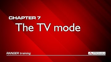 RANGER analyzers tutorial: [7] TV mode