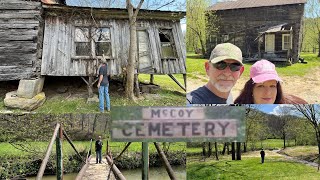 Forgotten 200 year old cabin and cemetery of John McCoy and Margaret Jackson, Gods country, Kentucky