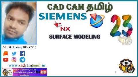NX 11 | 3D Modeling Tamil | 23. Surface Modeling