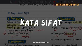 Kata Sifat | Bahasa Indonesia | Alternatifa