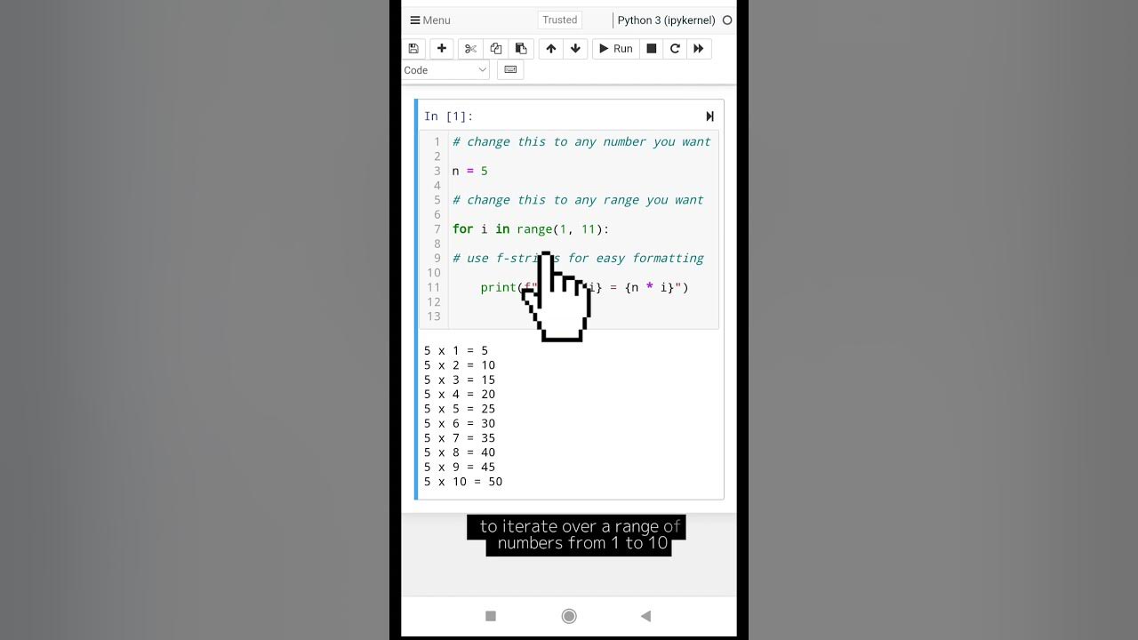 #13 Python FOR loop example: How to Print Multiplication Tables in ...