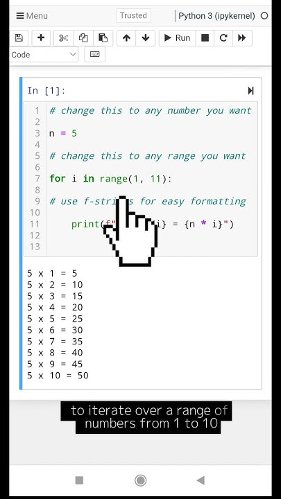 #13 Python FOR loop example: How to Print Multiplication Tables in ...