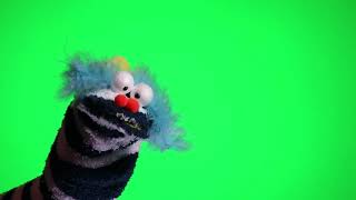 Free Sock Hand Puppet Green screen video - No Copyright #loonywoolly