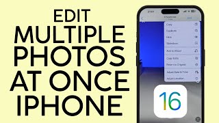 How to Edit Multiple Photos at Once on Iphone | Batch Photo Editing on iOS 16 2022