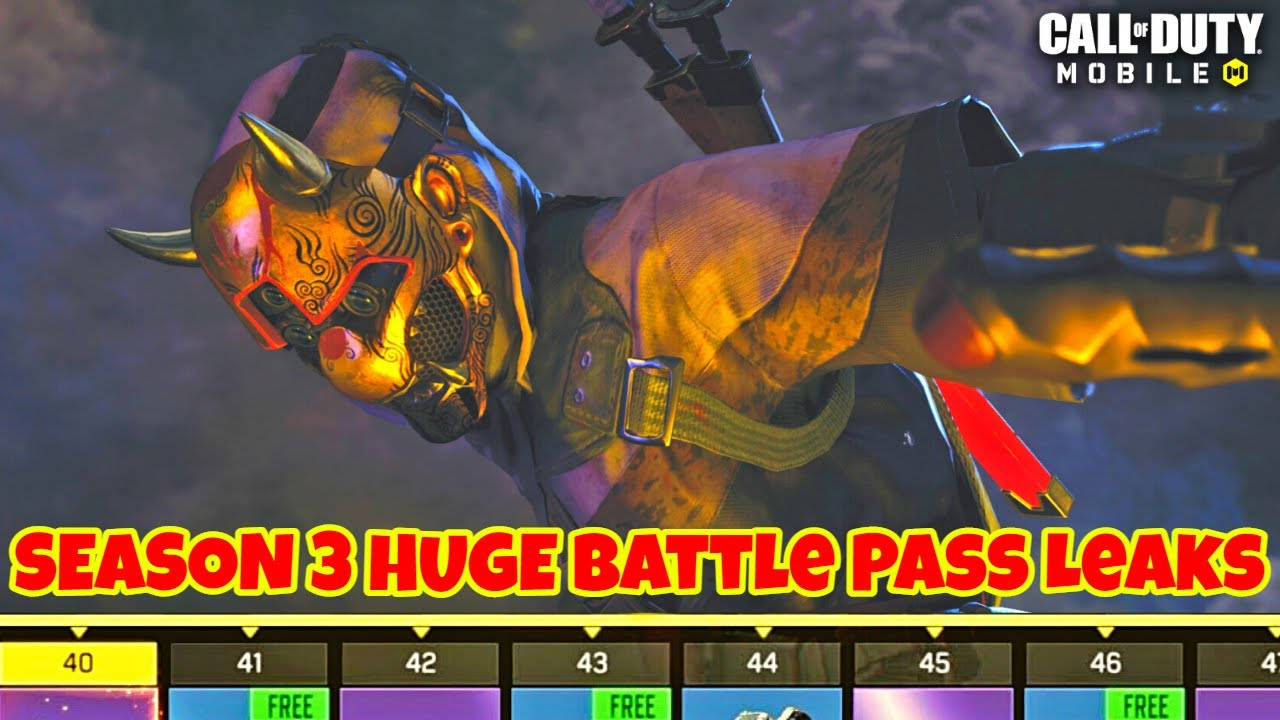 Cod Mobile S3 SEASON 3 HUGE Battle Pass Character Skins Weapons Leaks | Cod Mobile S3 ...