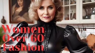 Women's Fashion: Natural Mature Women Over 60+ Elegant Leather/Latex Outfit Ideas 