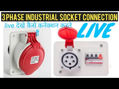 3 phase industrial shocket with TPN // 32 amp shocket connection live