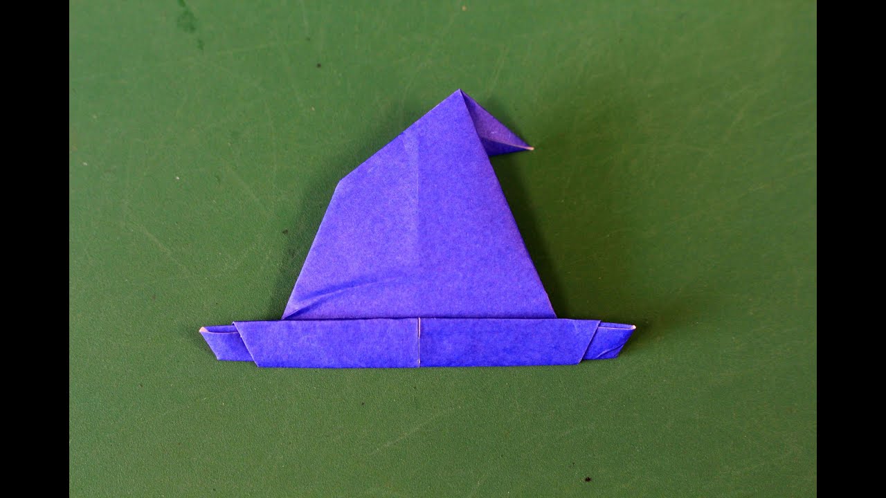 Origami Witch S Hat 折り紙 ハロウィン 魔女の帽子 折り方 Youtube