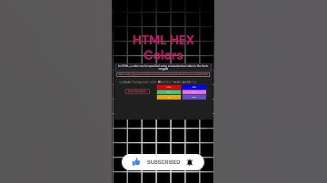 HTML HEX Colors | Web Tech | #shorts #viralshorts #coding