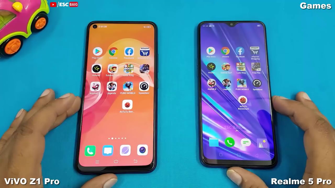 Realme 5 Pro vs ViVO Z1 Pro Speed Test Comparison Antutu Beachmark ...
