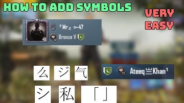 How to Add Stylish Symbols and Fonts in Pubg Mobile