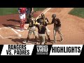 San Diego Padres vs. Texas Rangers Highlights - Nick Tanielu & Joey Gallo Homers | Padres vs. Texas