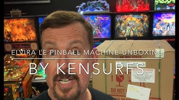 Elvira LE Pinball Machine-Unboxing, Saving the Box & Setup of this new Stern Pinball Machine