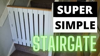 I Build a Super Simple Stairgate with Oak Top /woodworking/DIY/How to