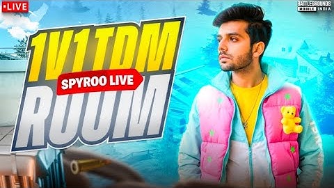FACECAM CUSTOM ROOM | 1v1 TDM | CLASSIC GAMEPLAY | BGMI LIVE WITH SPYROO #pubgmobile #pubg #bgmi