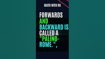 Palindromic numbers | #cbseclass10 | #mathematics