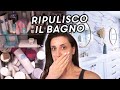 RIPULISCO IL MIO DISGUSTOSO BAGNO !! 🛀🏻 Decluttering, Organizzazione e Pulizia 🧹