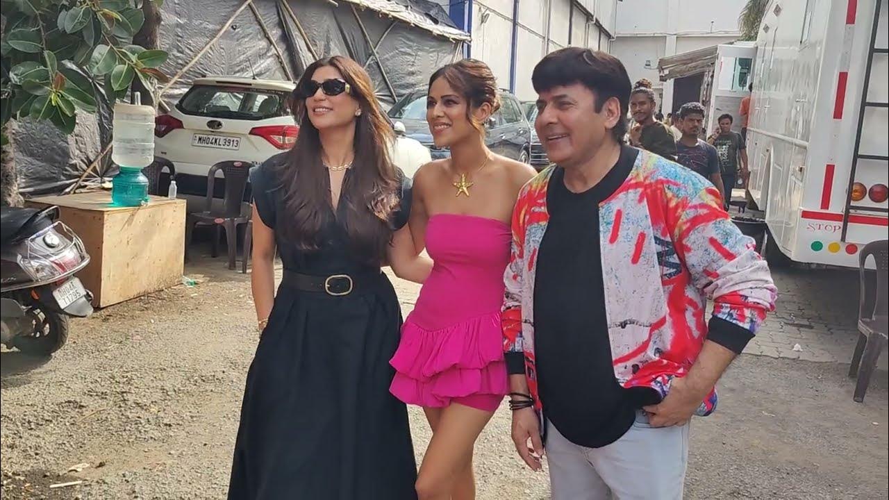 nia-sharma-sudesh-lahari-and-arjun-bijlani-s-wife-neha-swami-at
