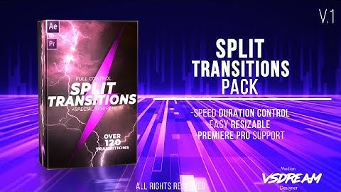 120+ Split Transitions Pack After Effects Templates