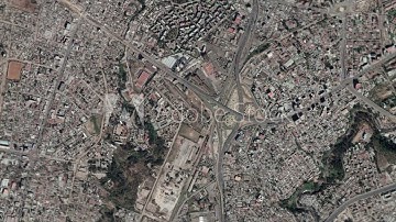 Earth zoom in from outer space to city. Zooming on Addis Ababa, Ethiopia.