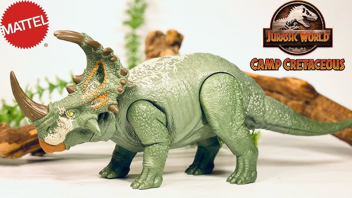 Mattel Jurassic World Camp Cretaceous Sinoceratops Review!! Primal Attack  Sound Strike 