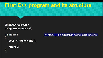 C++ programming tutorial 2- (First C++ program and it
