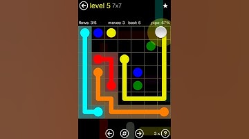 Flow Free Regular Pack 7x7 Level 5 Walkthrough