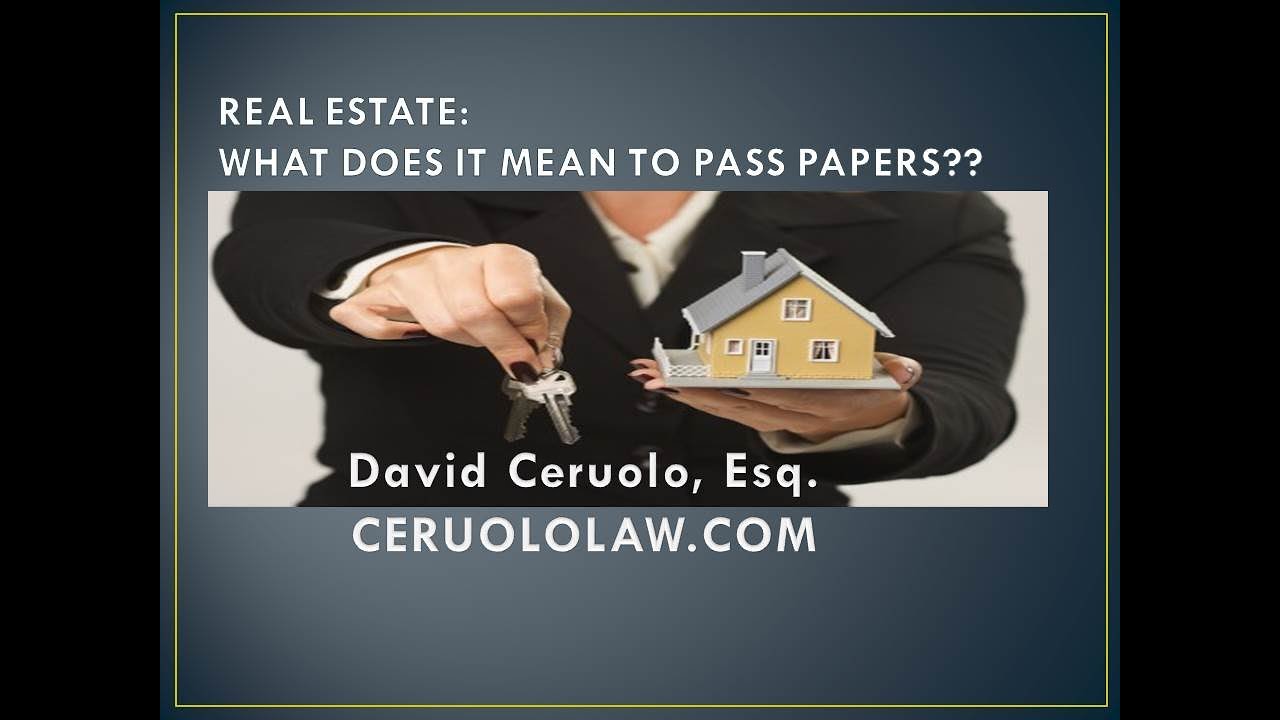 What is a Closing on a house? What is Passing of Papers? YouTube