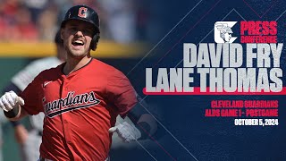 Lane Thomas, David Provide The Offense For Guardians In ALDS Game 1 Win Over Tigers