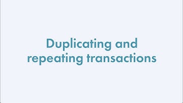 Duplicating and repeating transactions