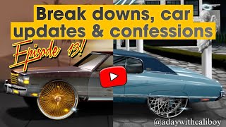 A Day with Caliboy - break downs , car updates & confessions #donk #boxchevy #daytonwirewheels