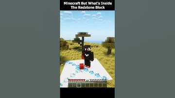 Minecraft But… Redstone Block এর ভিতরে কি আছে!? 😱 #minecraft #shorts