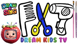 hair accessories coloring and drawing with fun songs for kids nursery rhymes kids songs