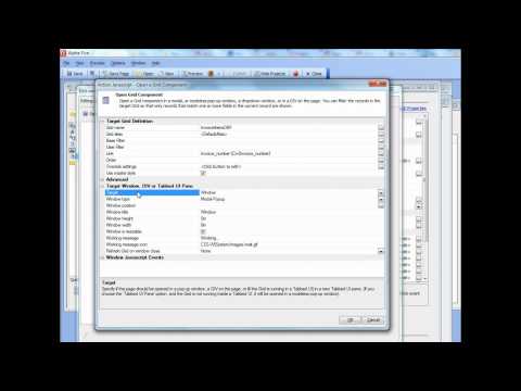 V11 Action Javascript - Open a Grid Part 1