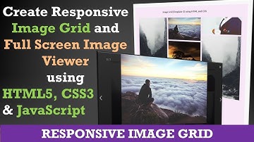 Create Responsive Full Screen Image Viewer and Image Grid using HTML5, CSS3 & JavaScript | Example 1