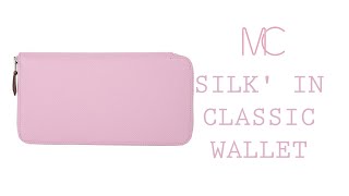 Hermes Wallet Silk' In Classic Mauve Sylvestre Jaune Equateur • MIGHTYCHIC •