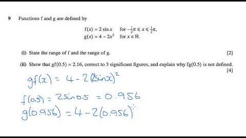 C3 2007 January q9ii - A2 Maths - Functions Questions