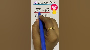 Square Root Simplification #CoolMathsTricks Dividing Square roots Simplify square root #shorts