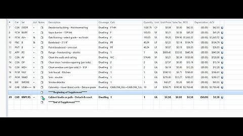 Xactimate - Notes in Bold
